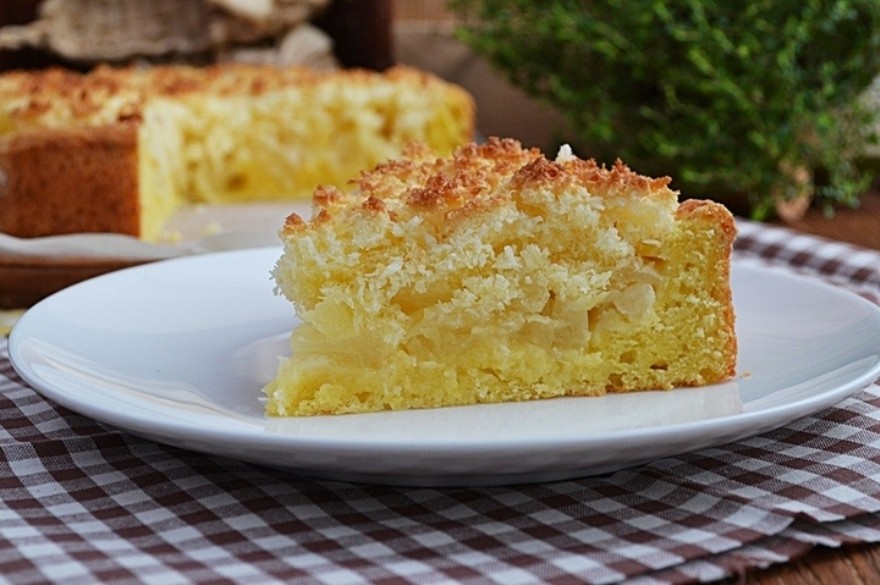 Рецепт: Творожный пирог с ананасами